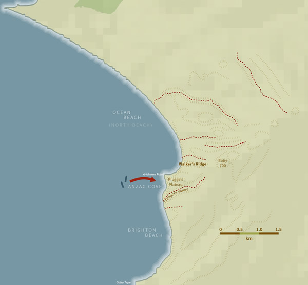 Walkers Ridge map. 