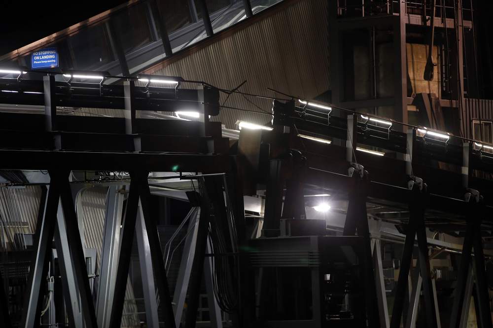 The passenger bridge at Wellington&#39;s ferry terminal broke in the quake, and later washed away. (MONIQUE FORD\/FAIRFAX NZ)